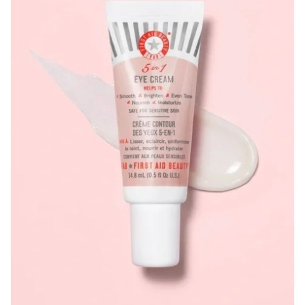 First Aid Beauty 5 in 1 Eye Cream 0.5oz Dark Circles Puffiness Anti Aging New